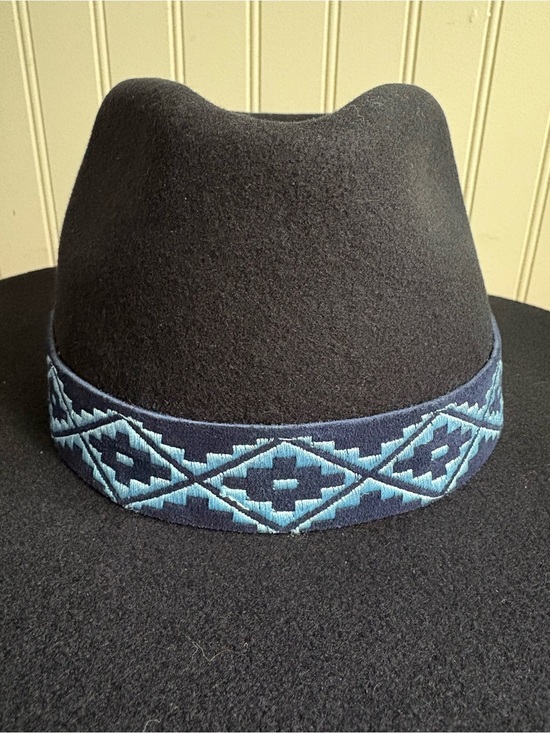 NEW Wyeth x Madewell 100% Wool Wide Brim Hat Navy Blue Women’s One Size Classic